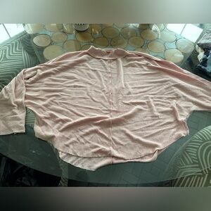We The Free Light Pink Textured Top